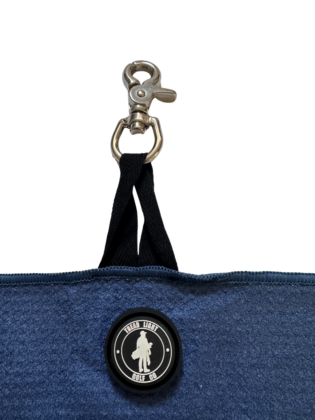 Magnetic Golf Towel w/ Quick Release Clasp - Navy & Grey